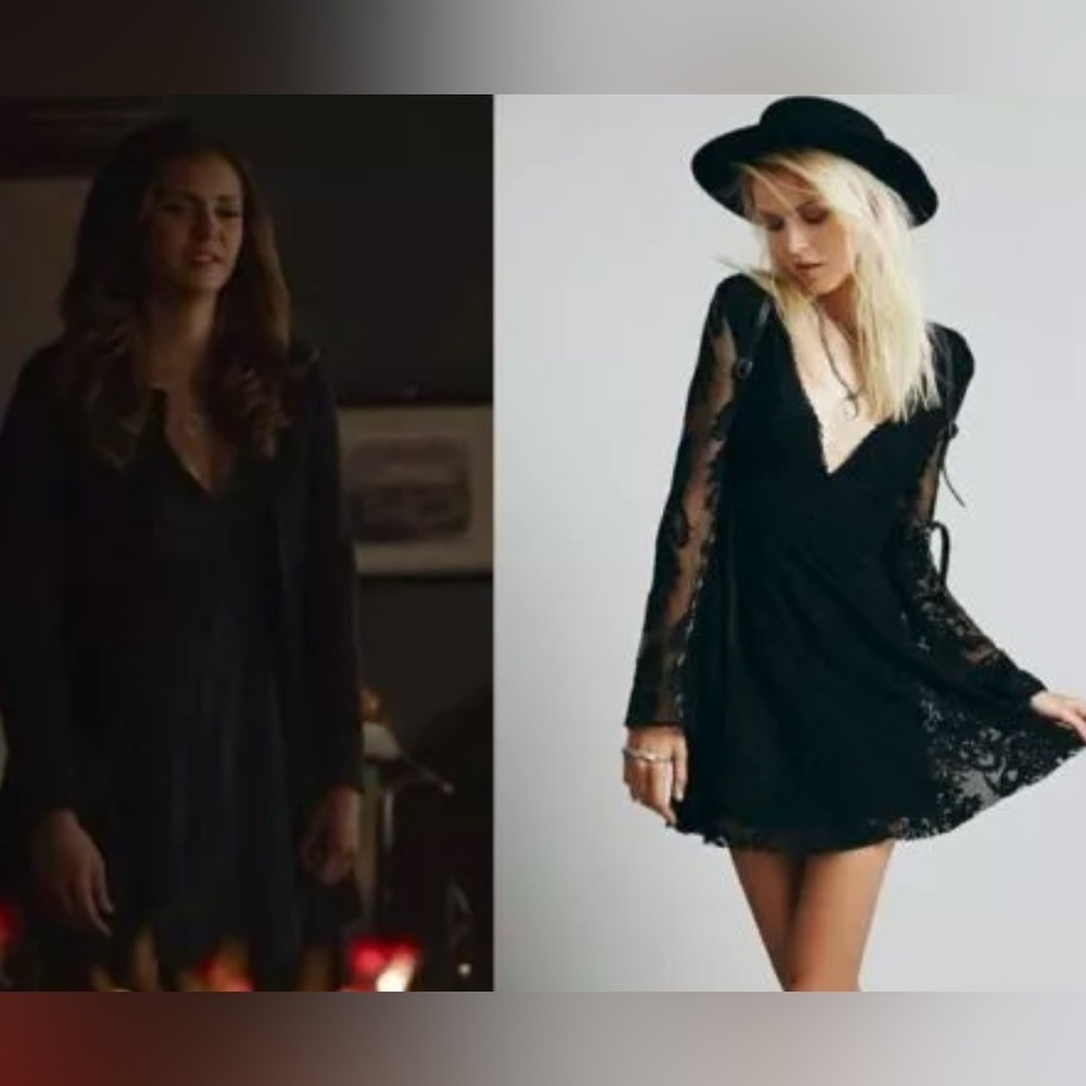 Free People - Reign Over Me Mini Flare Lace Dress Rare Elena Gilbert TVD